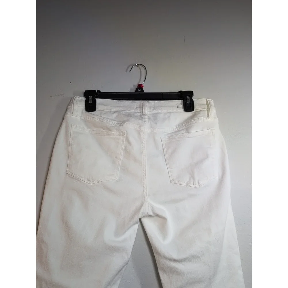 Lila Ryan Jeans Women's 30 Mid-Rise‎ Skinny Denim White Distressed